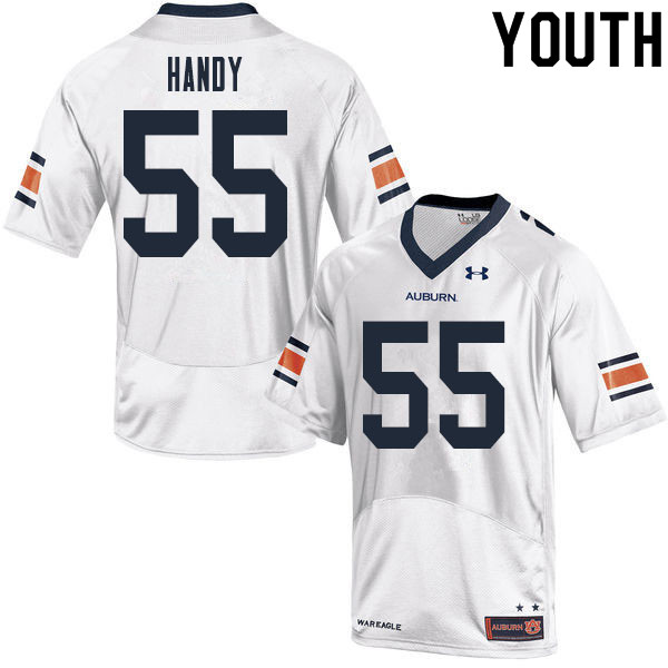 Auburn Tigers Youth Jaren Handy #55 White Under Armour Stitched College 2020 NCAA Authentic Football Jersey LAB5174FK